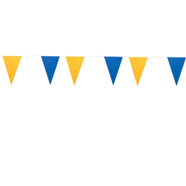 Stor vimpel blå och gul, 10 m