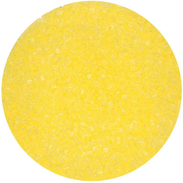 Strössel Sockerkristaller, gul - FunCakes