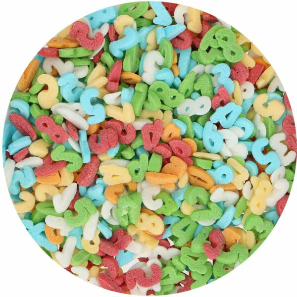 Strösselmix Siffror, regnbågsfärger - FunCakes