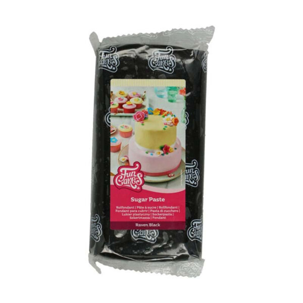 Svart Sockerpasta, 1 kg - FunCakes