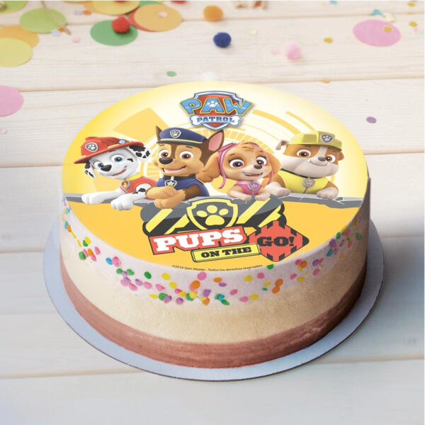 Paw Patrol Pups - Tårtoblat, tårtbild Ø20 cm