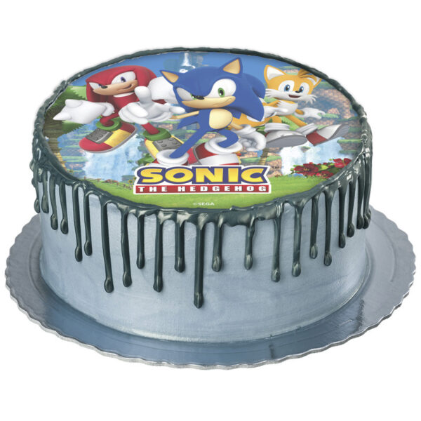 Tårtbild, oblat 20 cm, sockerfri - Sonic