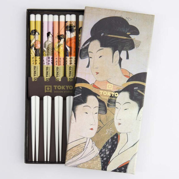 Ätpinnar i bambu, Geisha vit - Tokyo Design Studio
