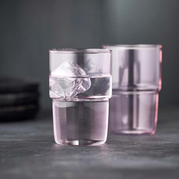 Glas Torino 40 cl, Rosa, 2-pack - Lyngby Glas
