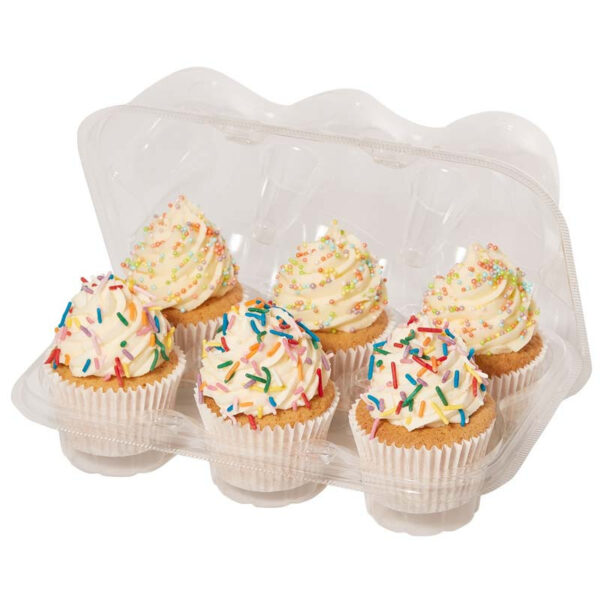 Transparent cupcake box med lock, 3-pack - PME