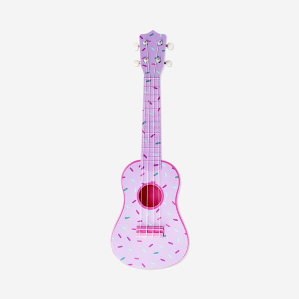 Ukulele med tryck av munkar