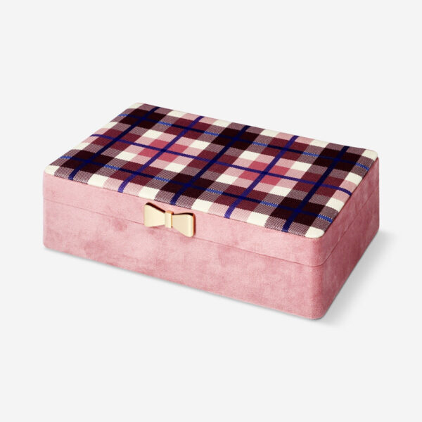 Smyckeskrin i sammet med tryck - 25 cm