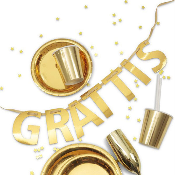 Vimpel Grattis, guld