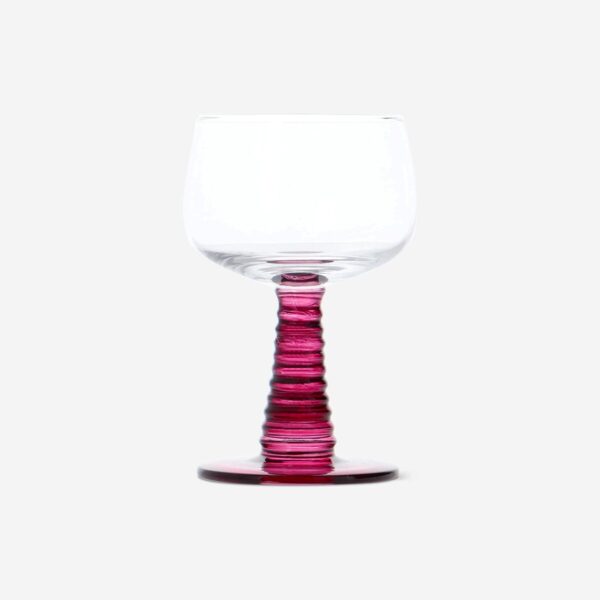 Vinglas med vinröd fot - 220 ml