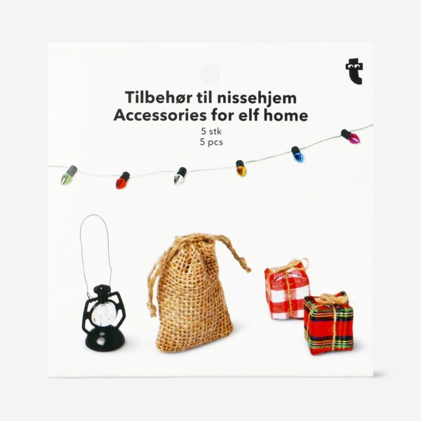 Accessoarer i trä för älvhem - 5 st