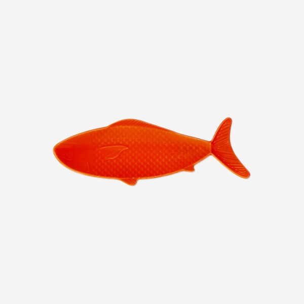 Serveringstallrik med orange fisk - 26 cm