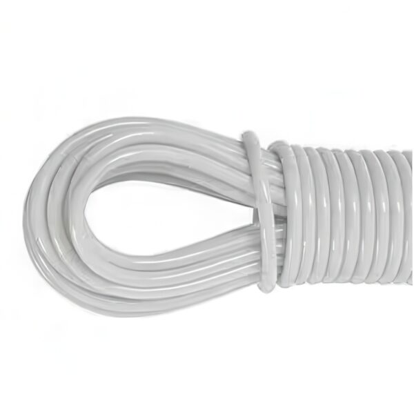 Tvättlina,  Kraftig, FILO BUCATO, 20 Meter, Silver-Vit