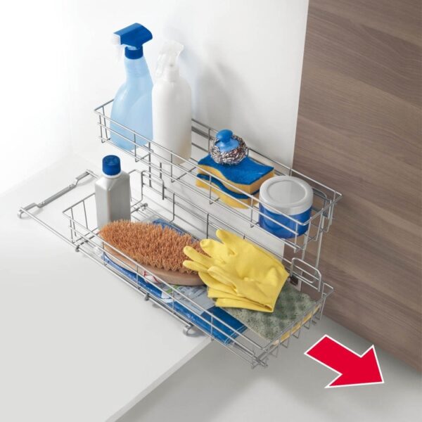 Utdragbar hylla för skåp, LIMPIO SLIDING ORGANISER, 50 x 20 x H 28 cm,