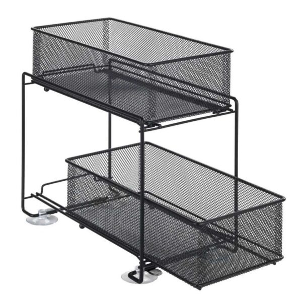 Utdragbara korgar, PULL-OUT- STORAGE, 35 x 19 x H 34 cm, Svart