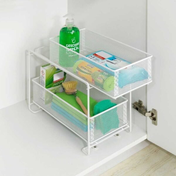 Utdragbara korgar, PULL-OUT- STORAGE, 35 x 19 x H 34 cm, Vit