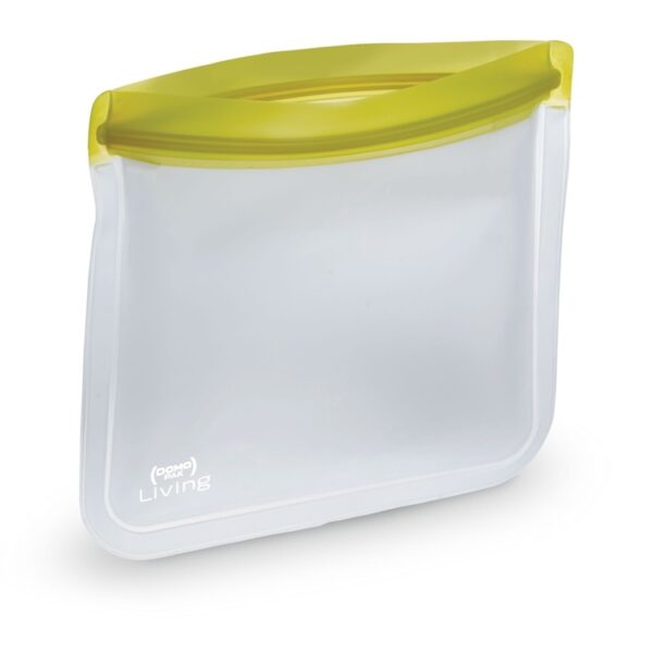 Vattentätt fodral, SMART BAG MEDIUM, 22 x 19,5 cm, Transparent / Lime