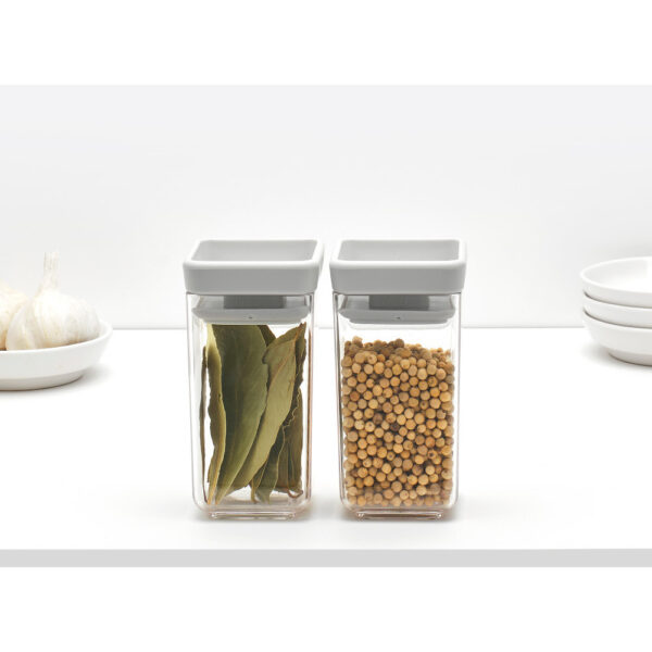 Mini förvaringsburk 2-pack, Brabantia, Ljusgrå